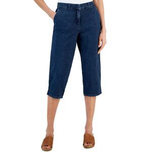 Karen Scott Women's Denim Comfort Capri Pants KS Overcast 8